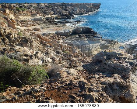 Beautiful Rocky Shore Of Cyprus