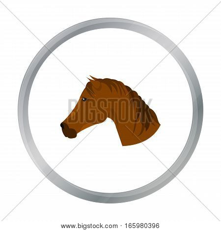 Muzzle horse icon cartoon. Singe western icon from the wild west cartoon. - stock vector