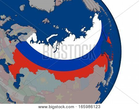 Russia With Its Flag