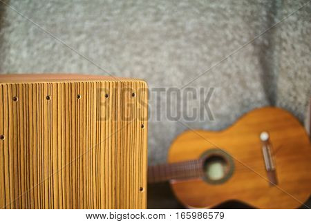 A Cajon and guitar. Super musical duet