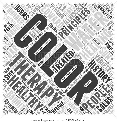 History of Color Therapy Word Cloud Concept