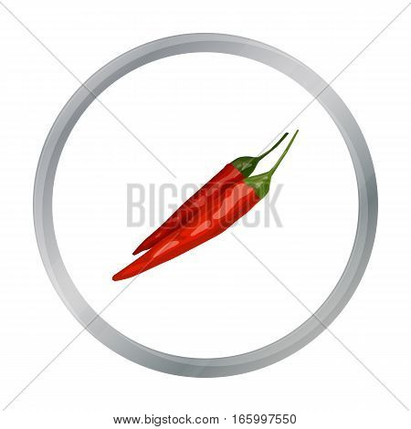 Mexican chili peppers icon in cartoon style isolated on white background. Mexico country symbol vector illustration. - stock vector