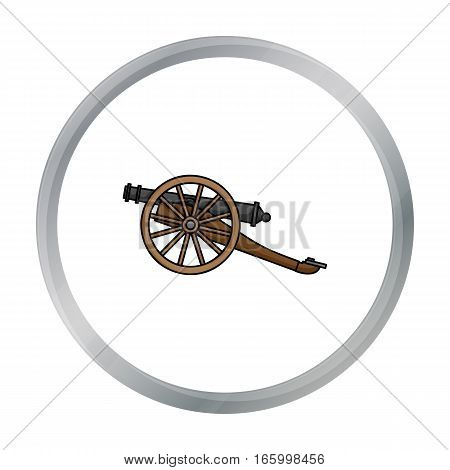 Cannon icon in cartoon style isolated on white background. Museum symbol vector illustration. - stock vector