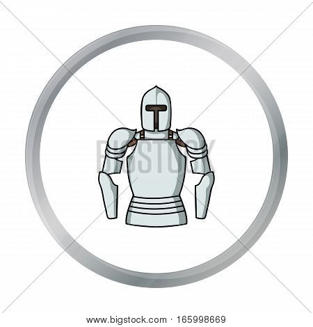 Plate armor icon in cartoon style isolated on white background. Museum symbol vector illustration. - stock vector