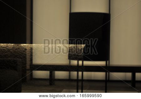 Artistic shot of a Lamp and its Reflection