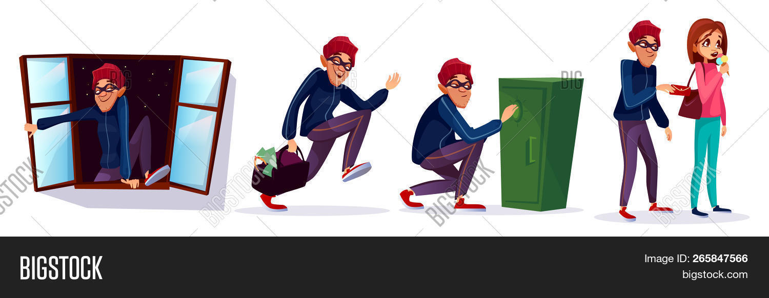 Cartoon Robber Thief Image Photo Free Trial Bigstock