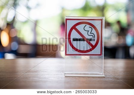 Don't Smoke Sign No Smoking Sign In In Coffee Cafe