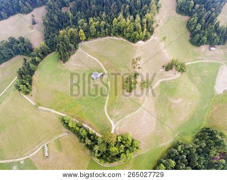 Mountain And Valley In Luthern In Switzerland