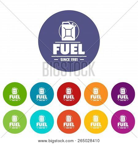 Canister Icons Color Set Vector For Any Web Design On White Background