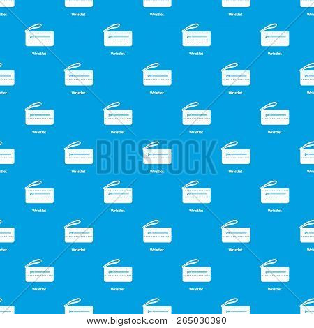 Wristlet Bag Pattern Vector Seamless Blue Repeat For Any Use