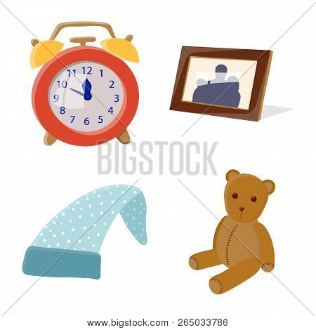 Vector Illustration Of Dreams And Night Symbol. Collection Of Dreams And Bedroom Vector Icon For Sto