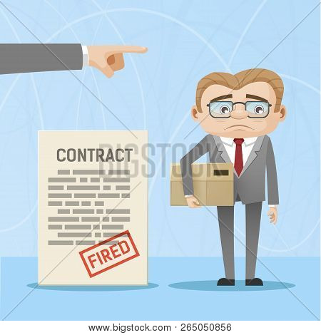Vector Designed Character, Unhappy Man Lost His Job - Male Character