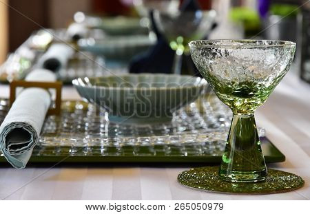 Glasswork On The Table Of The Room