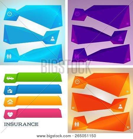 Set Glowing Background Design Element Cover Page09