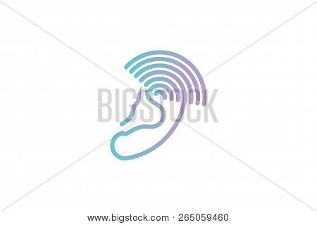 Ear Radiology Medical Logo Designs Inspiration Isolated On White Background