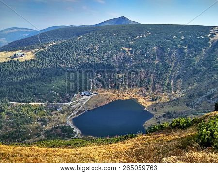 Maly Staw Lake In Sudeten, Karkonosze Mountain Range, Poland