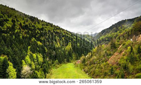 Landscape Of Mavrovo National Park With Mountain, Fyr Macedonia