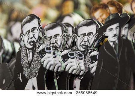 Jean Paul Sartre And Fernando Pessoa Bookmarks For Sale At Eskisehir Book Fair In Turkey