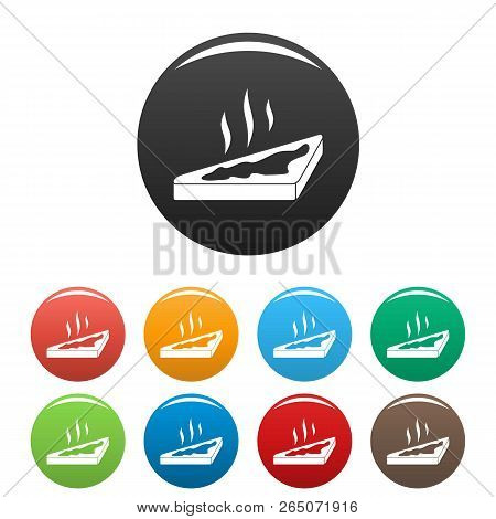 Hot Butter Of Bread Icons Set 9 Color Vector Isolated On White For Any Design