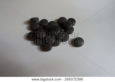 Iron Dietary Supplement Pills In A Heap