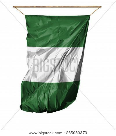 Flag Of Nigeria. Isolated On A White Background.