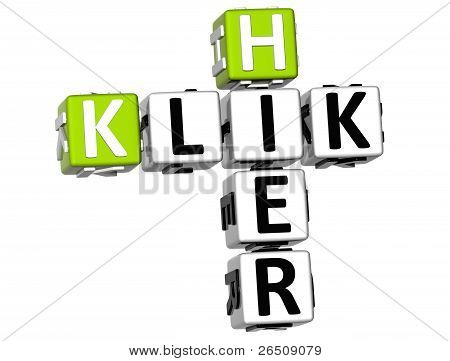 3D Klik Hier KreuzwortrÃ¤tsel