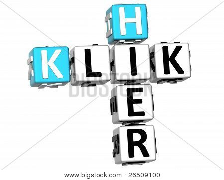 3D Klik Hier KreuzwortrÃ¤tsel