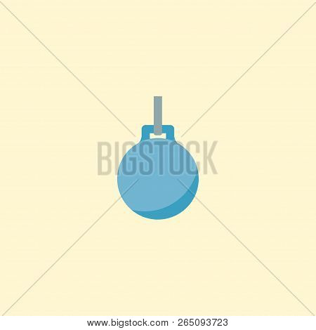 Wrecking Ball Icon Flat Element.  Illustration Of Wrecking Ball Icon Flat Isolated On Clean Backgrou