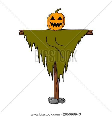 Garden Effigy With A Cute Face, Halloween, Harvesting.