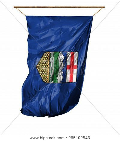 Flag Of Alberta. Isolated On A White Background.