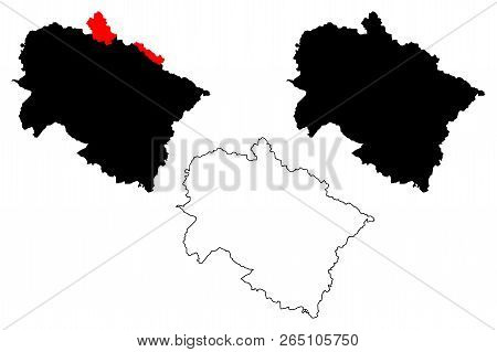 Uttarakhand (states And Union Territories Of India, Federated States, Republic Of India) Map Vector 