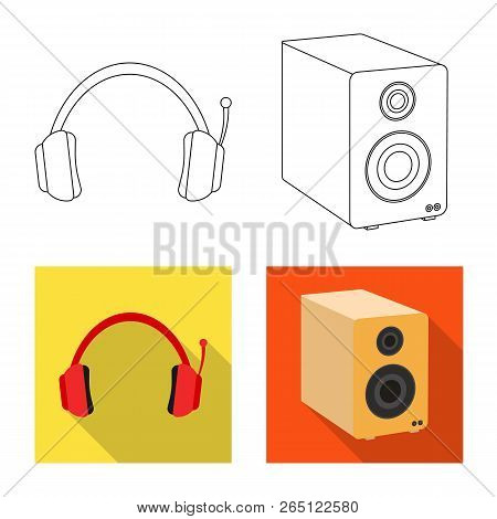 Vector Illustration Of Laptop And Device Icon. Set Of Laptop And Server Vector Icon For Stock.