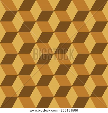 Seamless Pattern Of Colored Cubes. Endless Multicolored Cubic Background. Cube Pattern. Cube Vector.