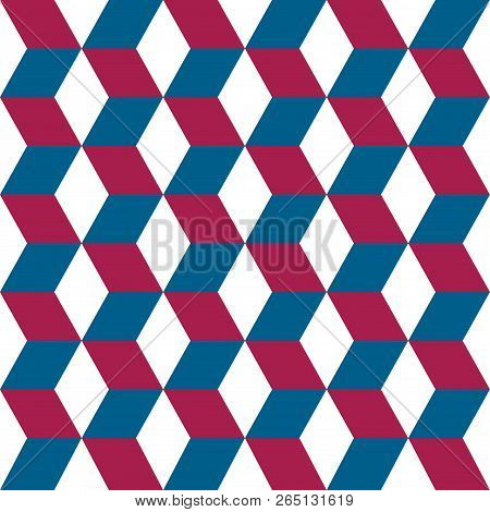 Seamless Pattern Of Colored Cubes. Endless Multicolored Cubic Background. Cube Pattern. Cube Vector.