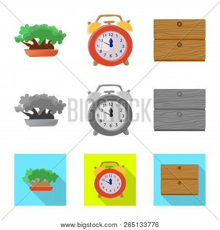 Vector Illustration Of Dreams And Night Icon. Set Of Dreams And Bedroom Stock Symbol For Web.