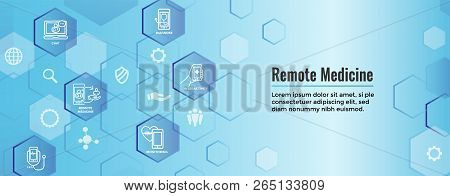 Telemedicine Abstract Idea - Icons Illustrating Remote Health And Software