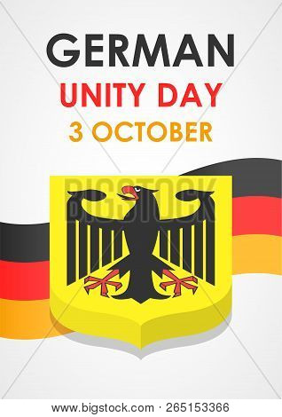 Happy German Unity Day Concept Background. Isometric Illustration Of Happy German Unity Day Concept 