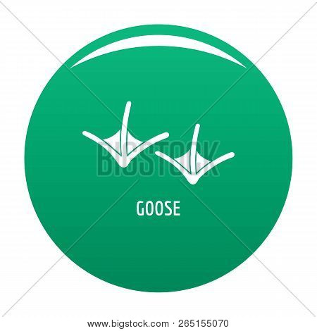 Goose Step Icon. Simple Illustration Of Goose Step Icon For Any Design Green
