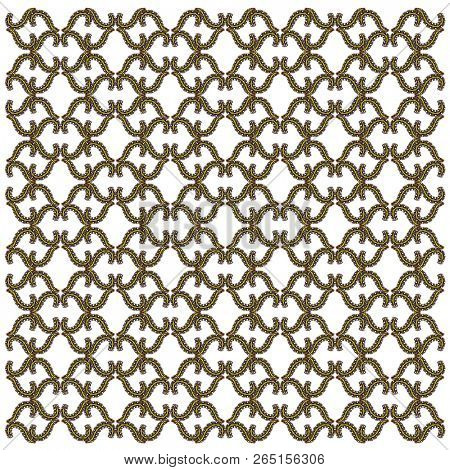 Spurge Hawk, Hyles Euphorbiae, caterpillar, in repeated pattern, in front of white background