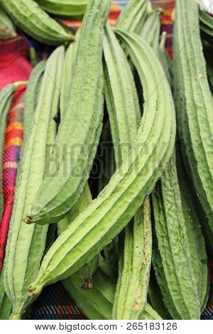 Luffa Acutangula For Cooking At Street Food
