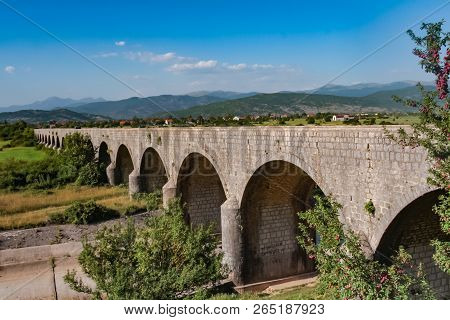 Royal Bridge (carev Most) Over The Zeta In Montenegro