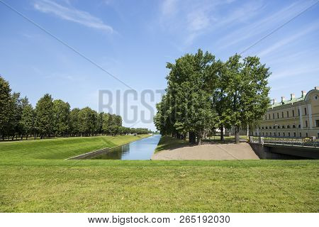 Strelna, St. Petersburg, Russia - August 09, 2018: The Territory Of The State Complex 