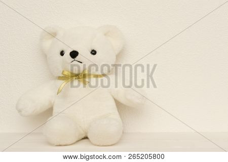 White Bear Toy. Interior Of Living Or Kid Room