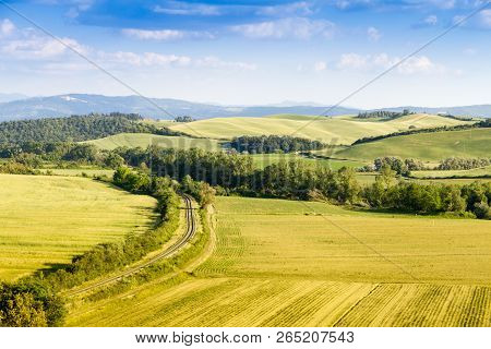Railway In Crete Senesy Near Siena, Tuscany