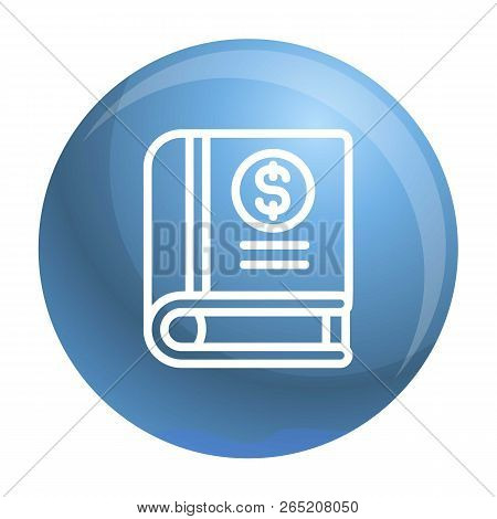 Money Book Icon. Outline Money Book Vector Icon For Web Design Isolated On White Background