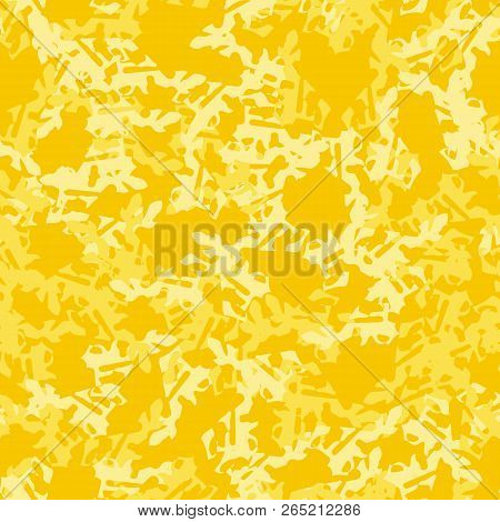 Ufo Military Camouflage Seamless Pattern In Different Shades Of Yellow Color