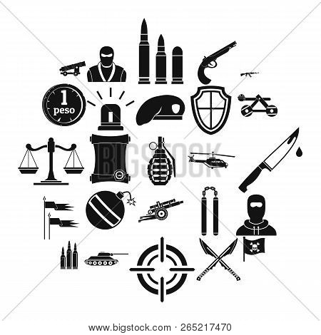 Armature Icons Set. Simple Set Of 25 Armature Vector Icons For Web Isolated On White Background