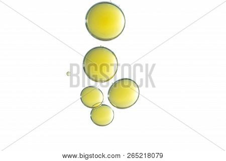Yellow Globes Isolated Over A White Background.