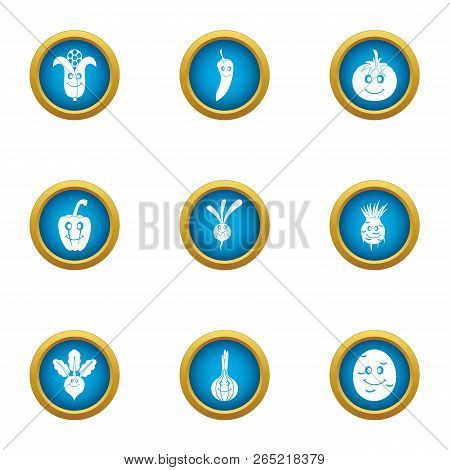 Maize Icons Set. Flat Set Of 9 Maize Vector Icons For Web Isolated On White Background