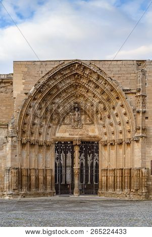Cathedral Of St. Mary Of La Seu Vella Is The Former Cathedral Church Of The Roman Catholic Diocese O